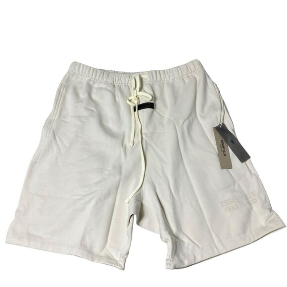 Fear Of God Essentials Sweatshorts Mens XL Cream Fleece Lounge Shorts Drawstring - Picture 16 of 16